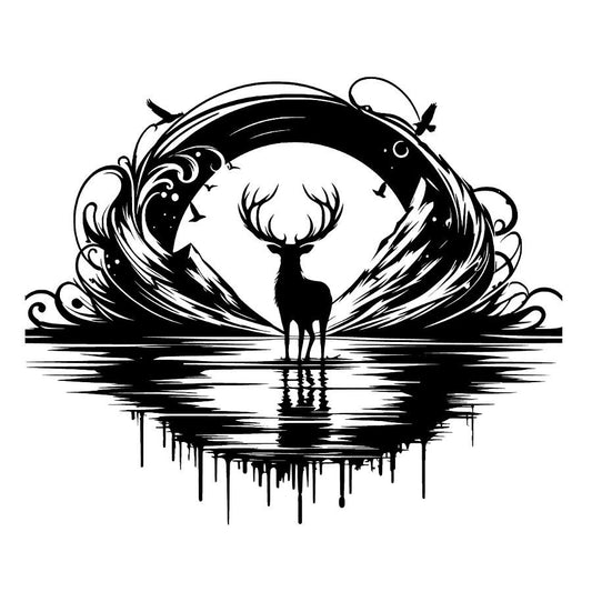 Deer Silhouette Metal Wall Art