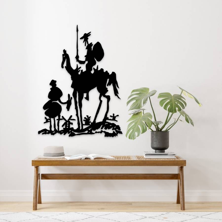 Don Quixote and Sancho Panza Metal Wall Art Decor