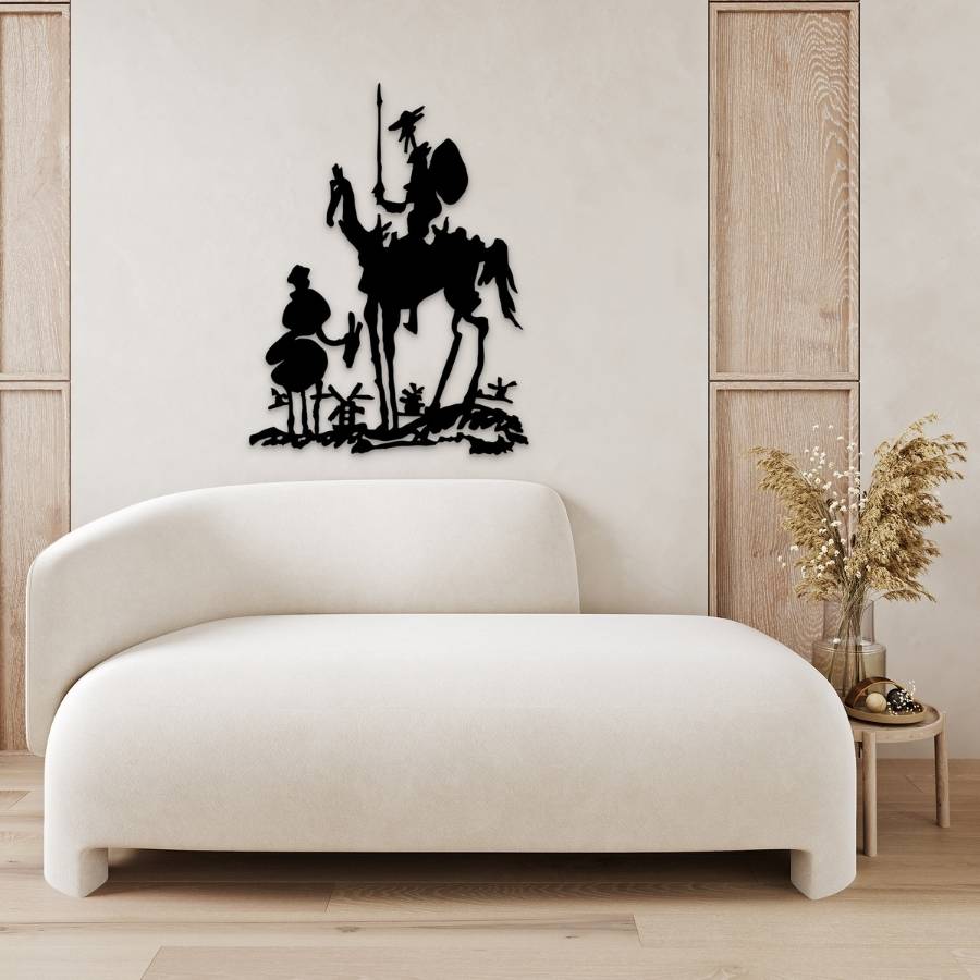 Don Quixote and Sancho Panza Metal Wall Art Decor