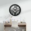Elegant Art Nouveau Metal Wall Clock