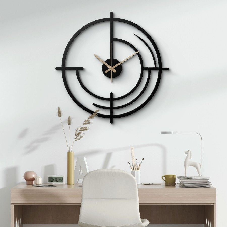 Elegant Efficiency Metal Wall Clock