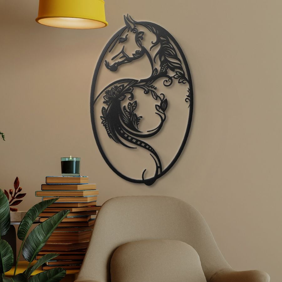 Elegant Horse Metal Wall Art