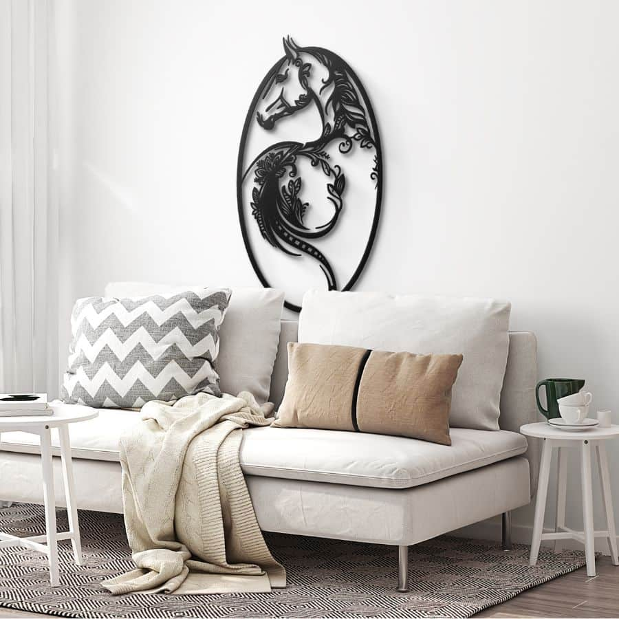 Elegant Horse Metal Wall Art