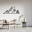 Mountain and Sun Metal Wall Art