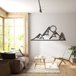 Mountain and Sun Metal Wall Art