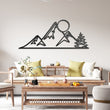 Mountain and Sun Metal Wall Art