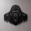 Ferocious Gorilla Head Metal Wall Art