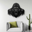 Ferocious Gorilla Head Metal Wall Art