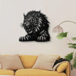 Ferocious Tiger Metal Wall Art