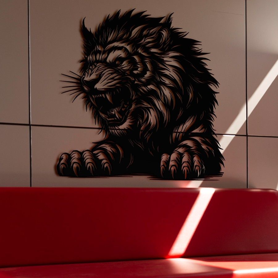 Ferocious Tiger Metal Wall Art