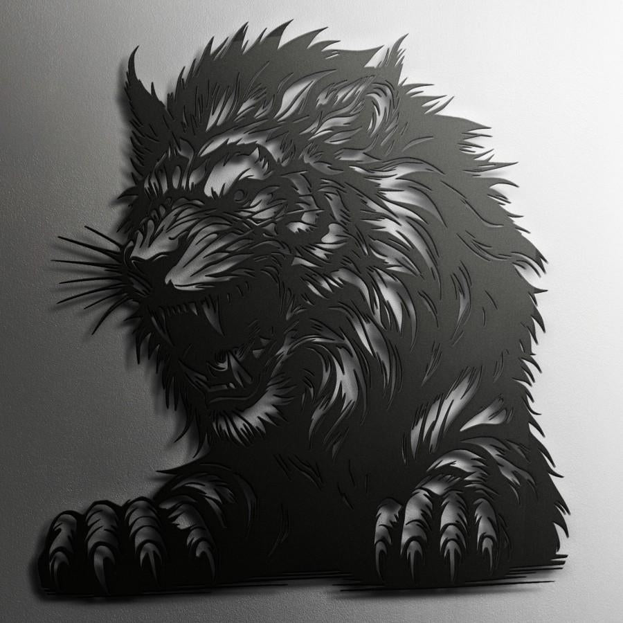 Ferocious Tiger Metal Wall Art