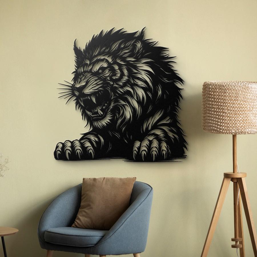 Ferocious Tiger Metal Wall Art