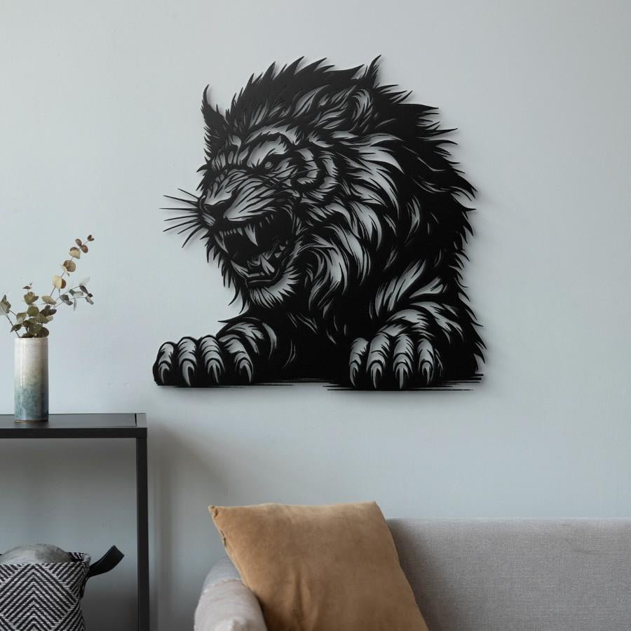 Ferocious Tiger Metal Wall Art