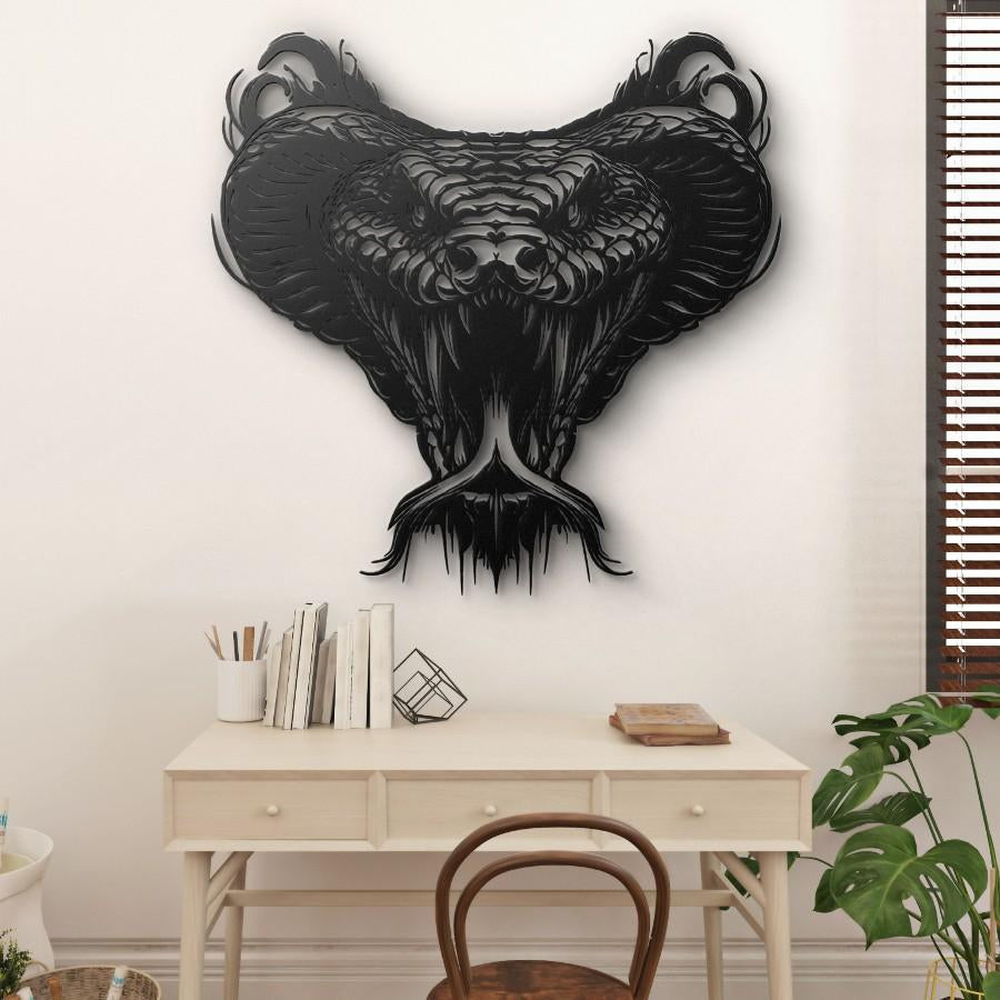 Fierce Cobra Metal Wall Art