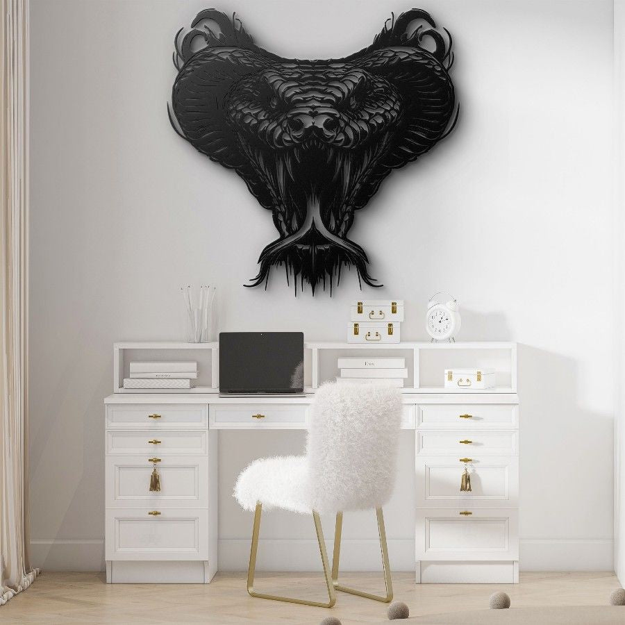 Fierce Cobra Metal Wall Art