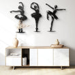 Flamenco Dancers Silhouette Set Of 3 Metal Wall Art