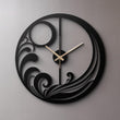 Flowing Wave Design Metal Wall Clock