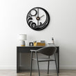 Flowing Wave Design Metal Wall Clock