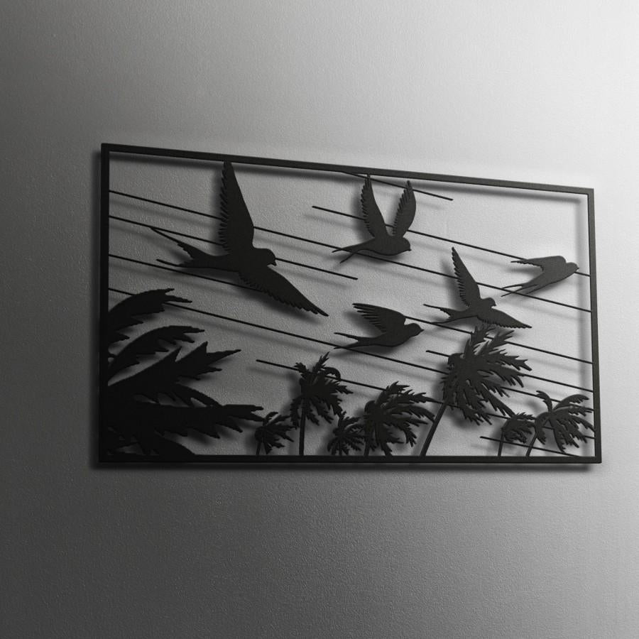 Flying Birds Metal Wall Art