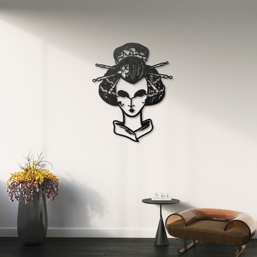 Geisha Metal Wall Art