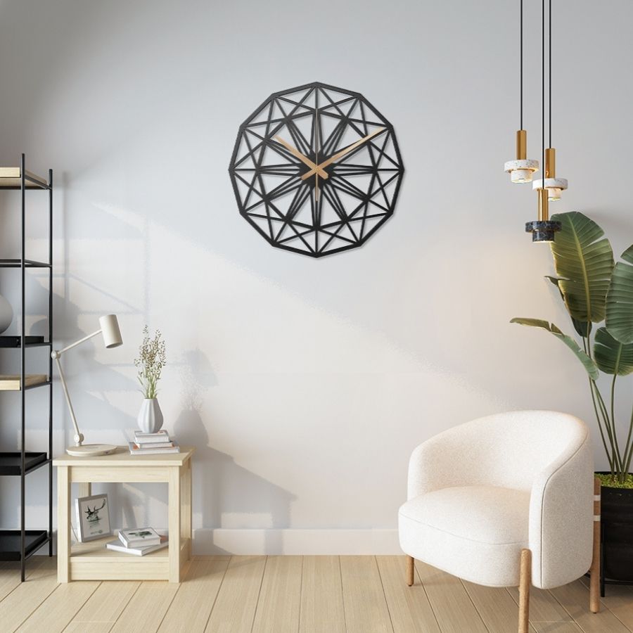 Geometric Design Metal Wall Clock