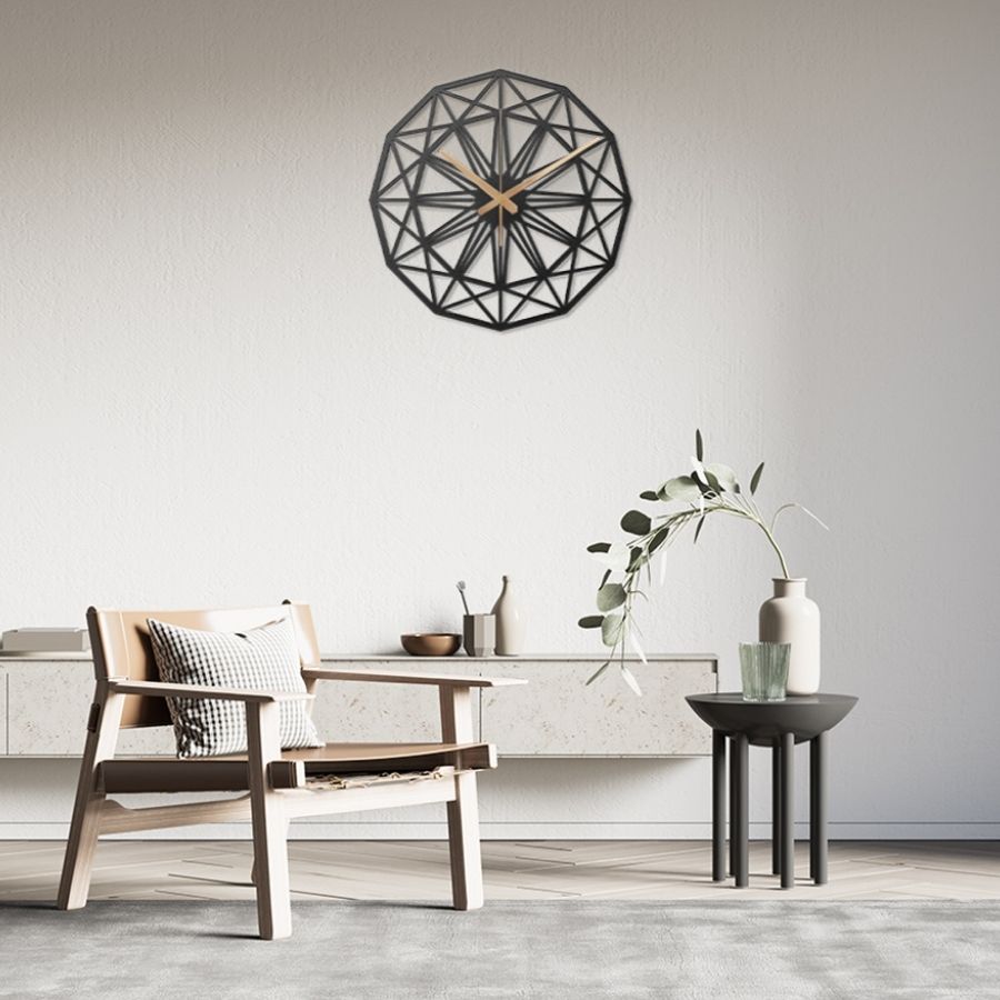 Geometric Design Metal Wall Clock