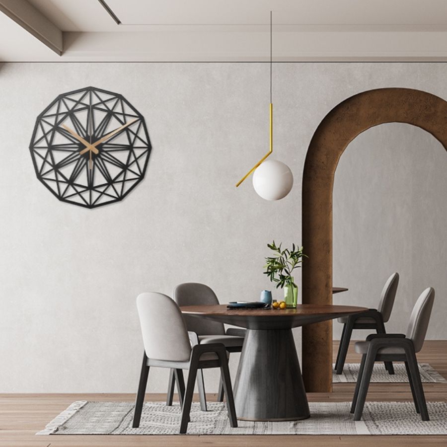 Geometric Design Metal Wall Clock