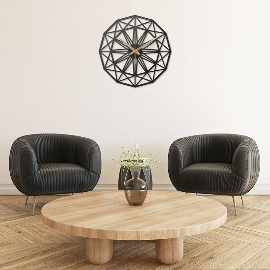 Geometric Design Metal Wall Clock