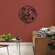 Oriental Japanese Geisha Metal Wall Clock