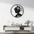 Geisha Silhouette Metal Wall Clock