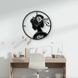 Geisha Silhouette Metal Wall Clock