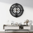 Geometric Black Metal Wall Clock