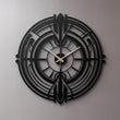 Geometric Black Metal Wall Clock