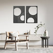 Geometric Mid Century Modern Metal Wall Art Set