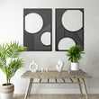 Geometric Mid Century Modern Metal Wall Art Set