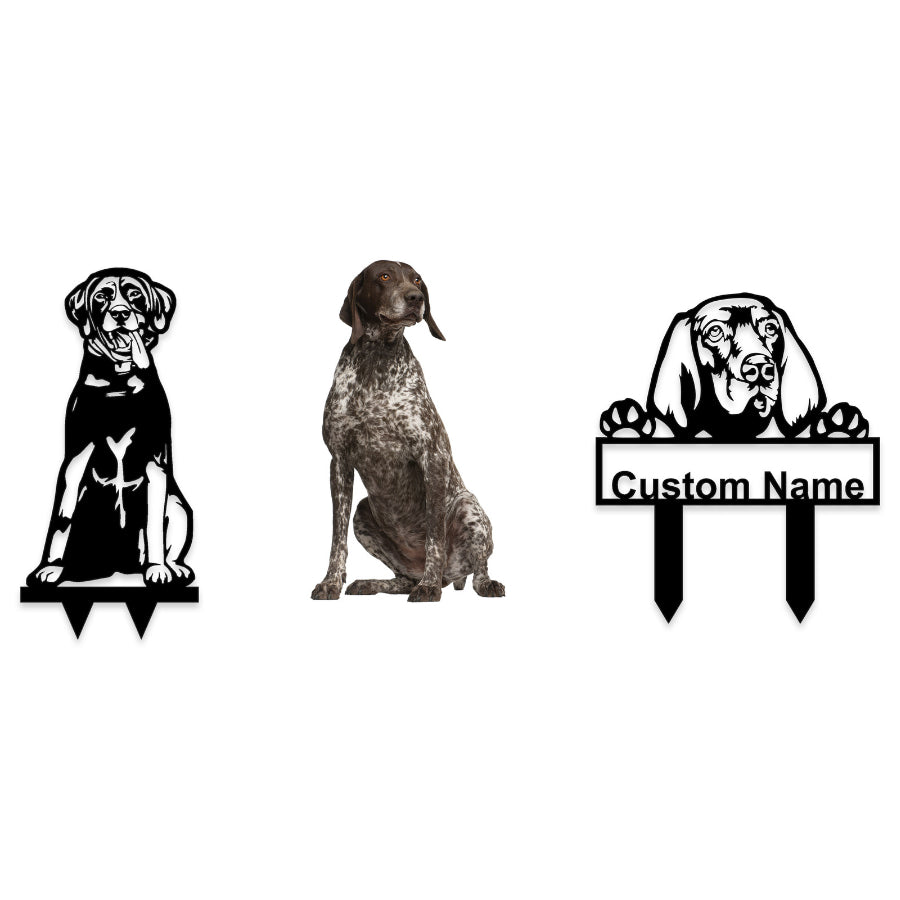 German Shorthaired Pointer Custom Metal Dog Portrait