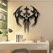 Gothic Bat Metal Wall Clock