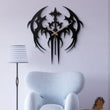 Gothic Bat Metal Wall Clock