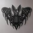 Gothic Bat Skeleton Metal Wall Art