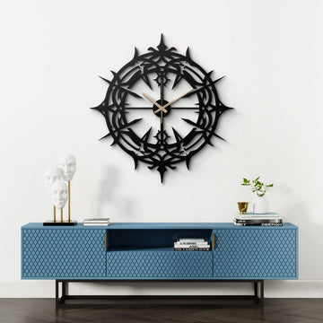 Gothic Thorn Metal Wall Clock