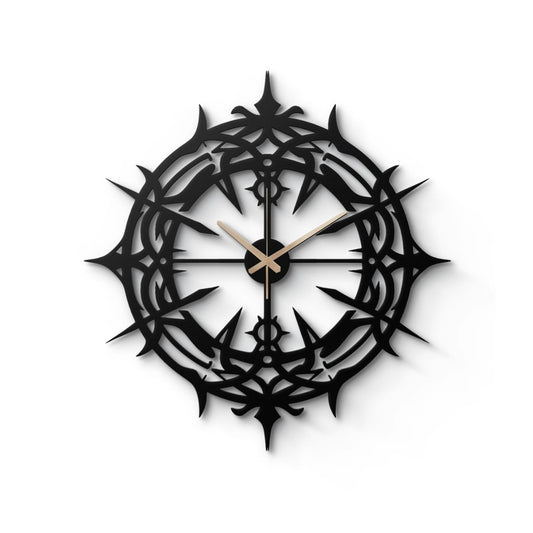 Gothic Thorn Metal Wall Clock