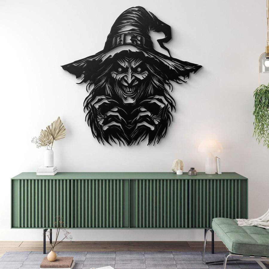 Gothic Witch Metal Wall Art