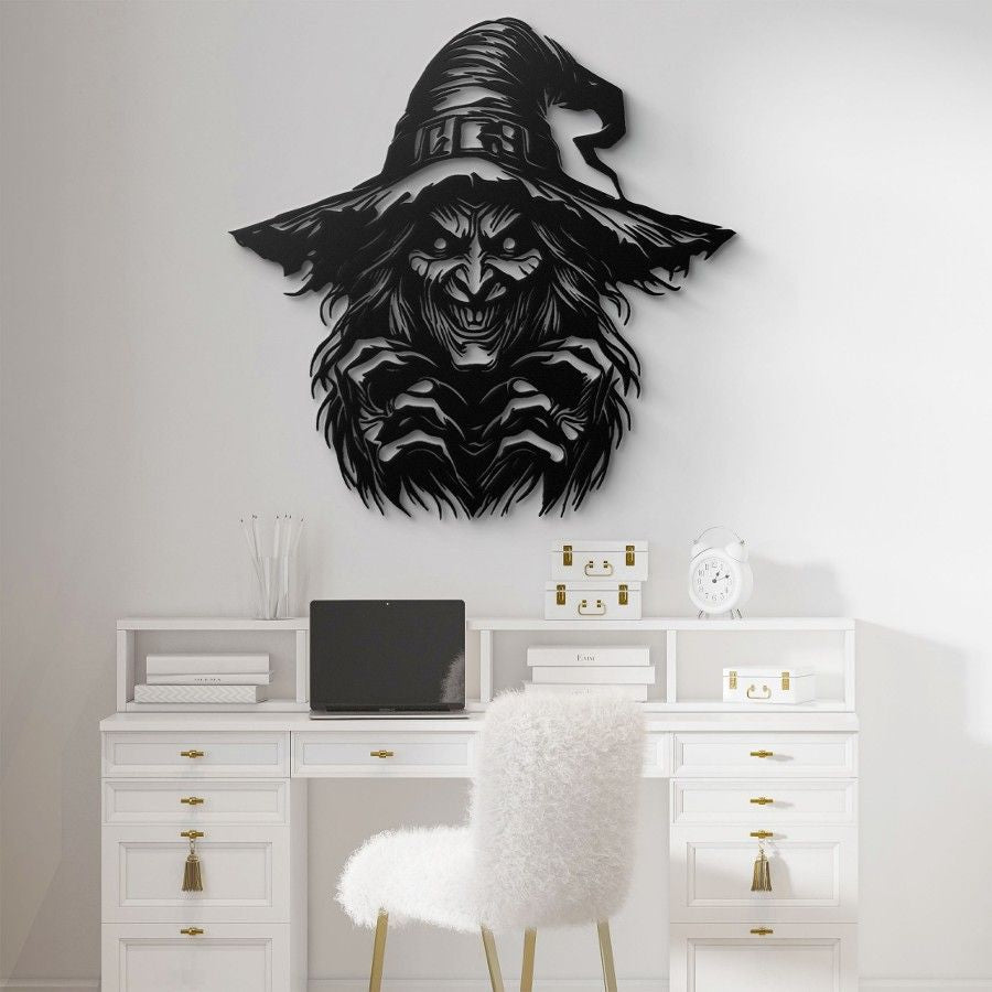 Gothic Witch Metal Wall Art