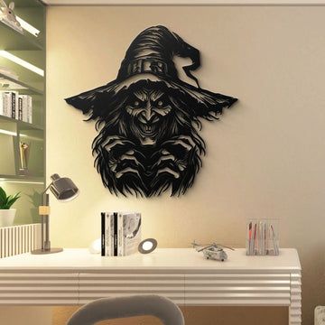 Gothic Witch Metal Wall Art