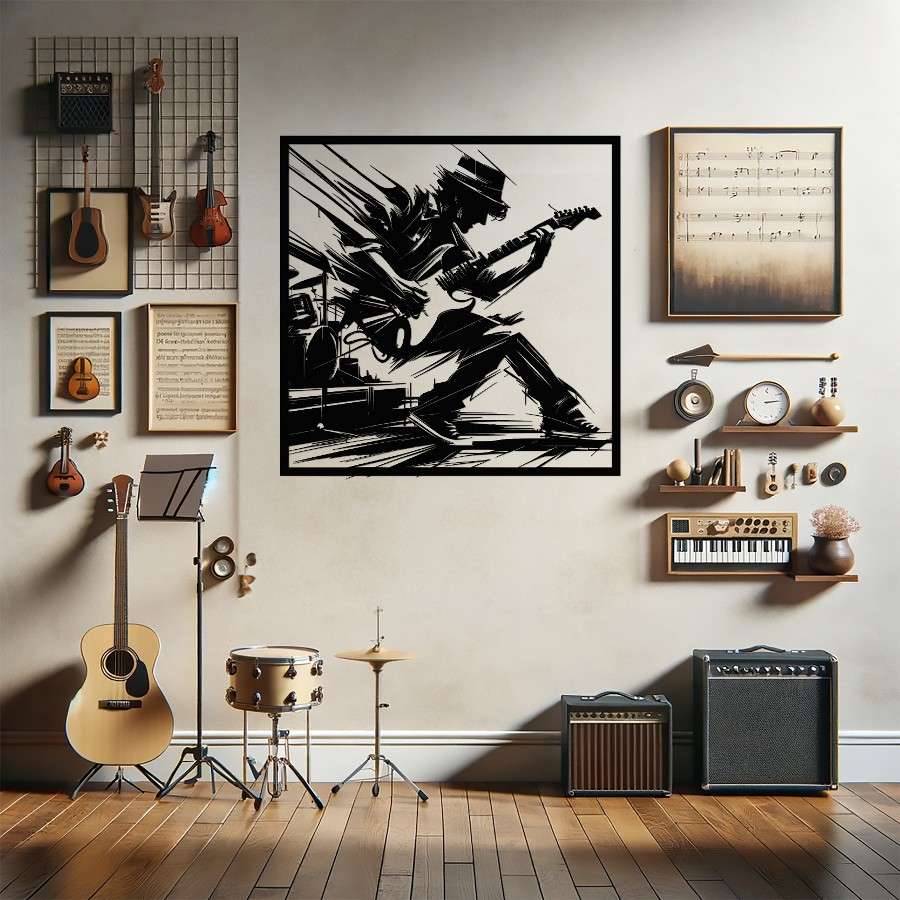 Guitar Solo Metal Wall Art