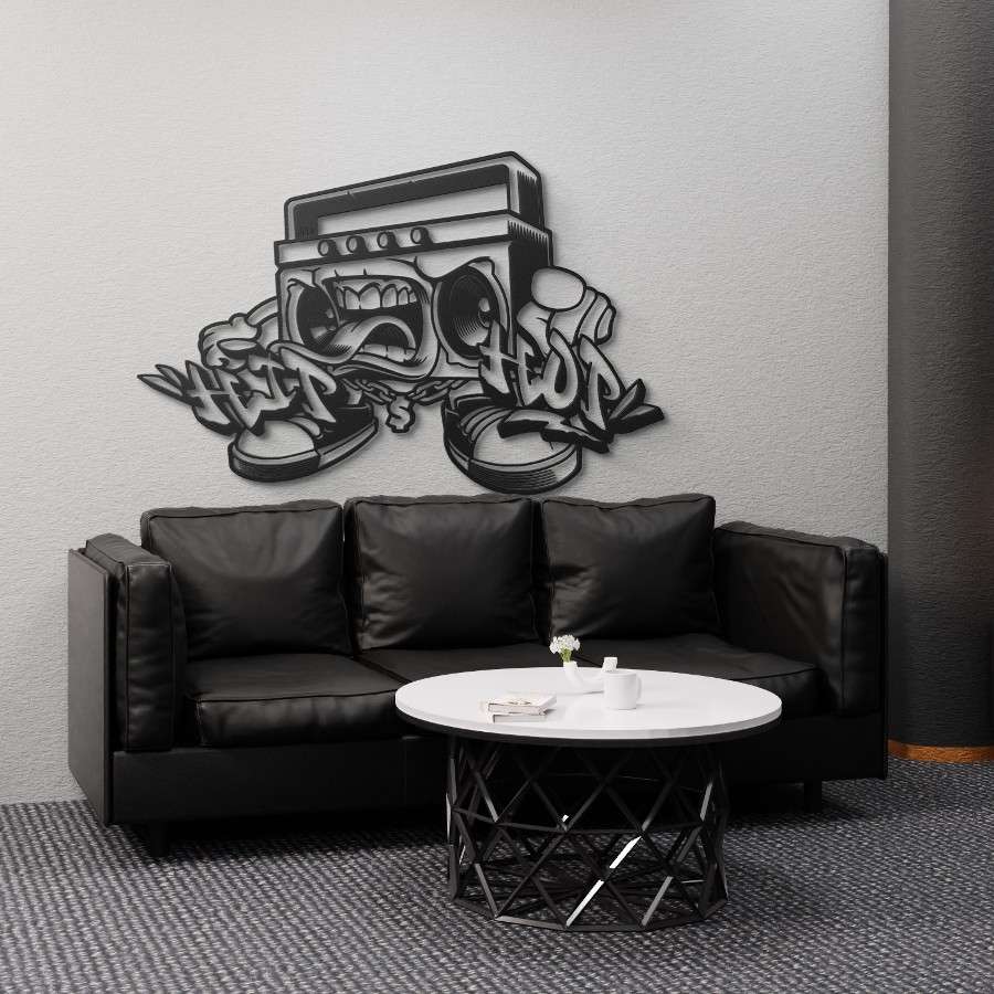 Hip Hop Monster Metal Wall Art