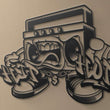 Hip Hop Monster Metal Wall Art