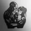 Human Robot Love Metal Wall Art