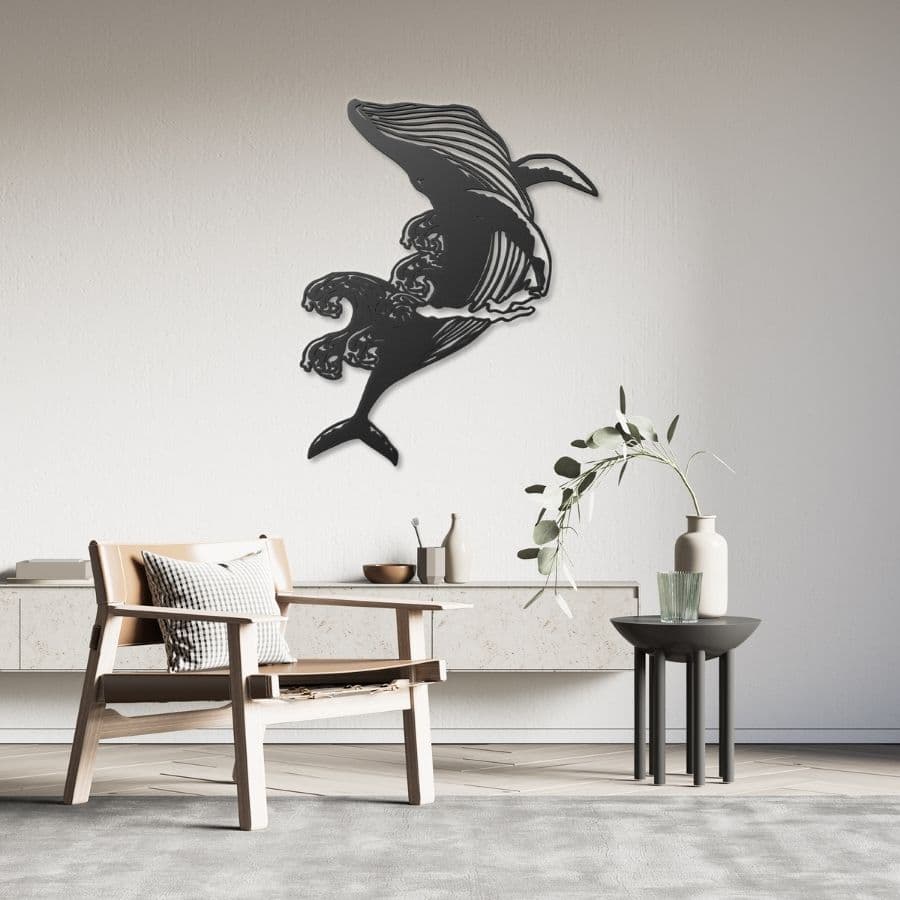 Humpback Whale Metal Wall Art