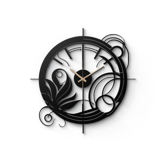 Intricate Abstract Design Metal Wall Clock